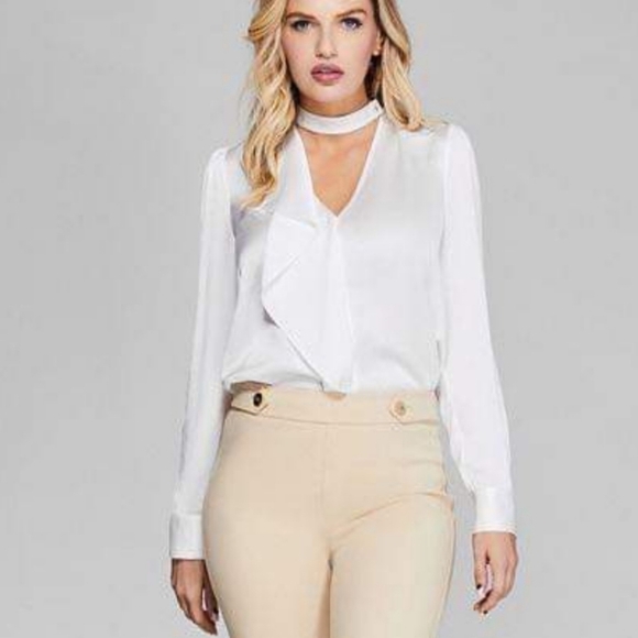 New GUESS BY MARCIANO Heart's Desire Ruffle Blouse - Picture 3 of 3